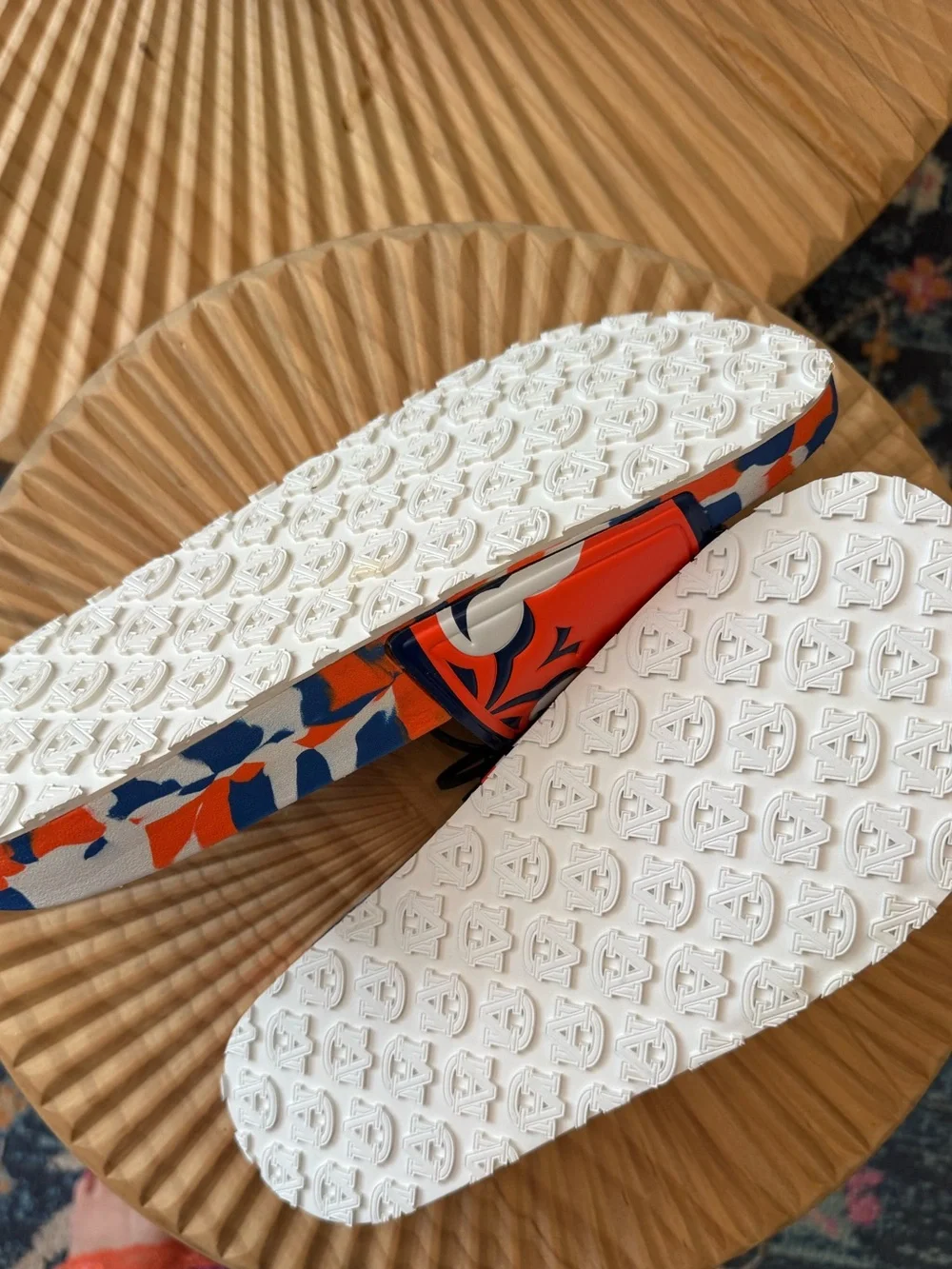 Hype Unisex Auburn University Collegiate Slydr Slide Sandal Shoe Beach Shower